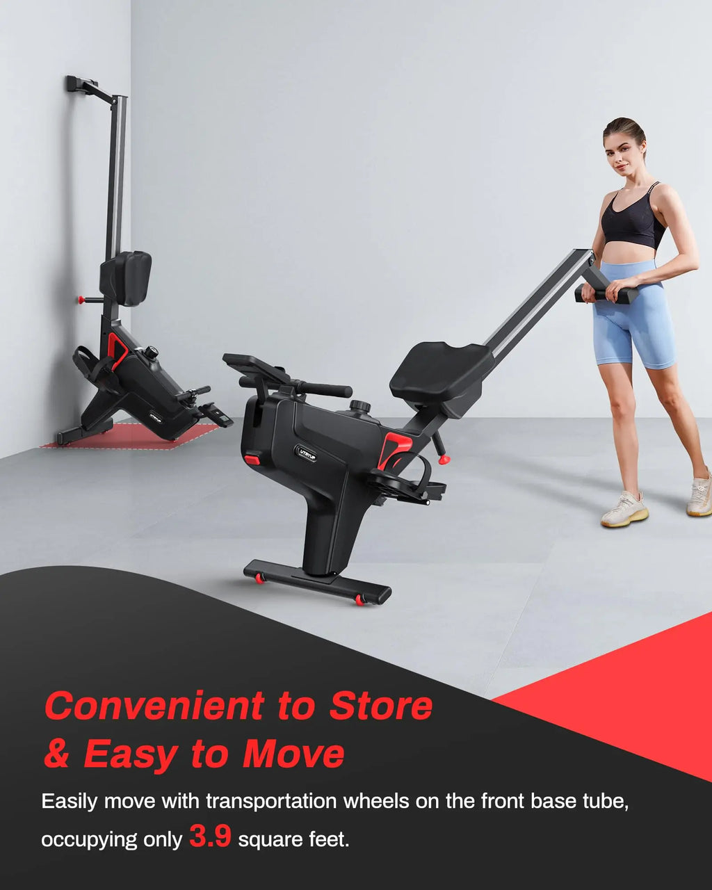 Compact Home Gym Rower with 16-Level Magnetic Resistance