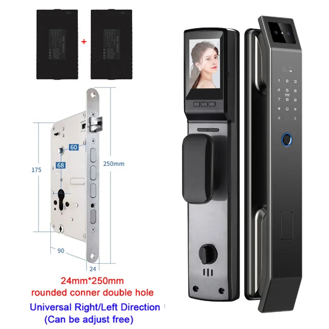 Face Recognition Digital Door Lock With Camera, Fingerprint Recognition
