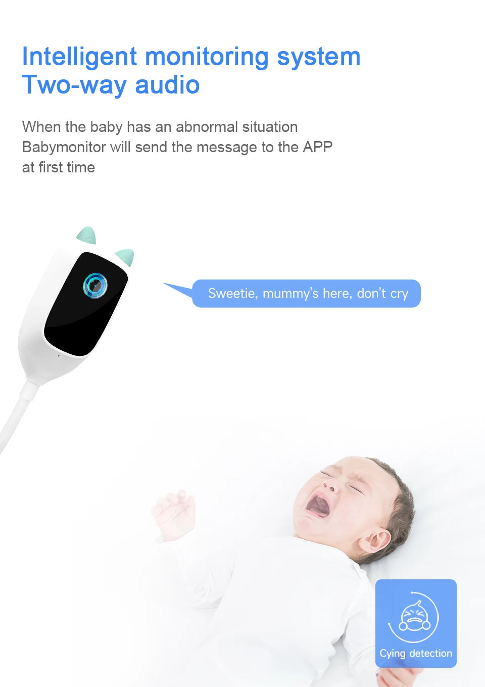 2K Smart Home Camera for Pets/Babies