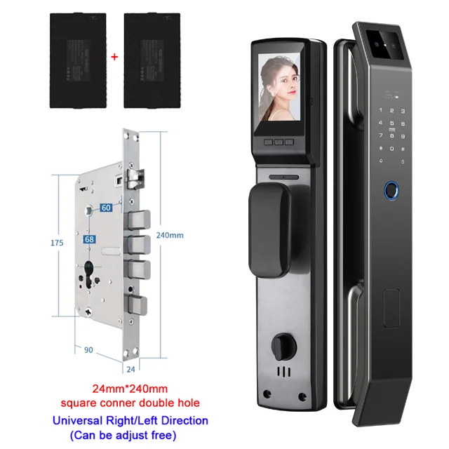Face Recognition Digital Door Lock With Camera, Fingerprint Recognition