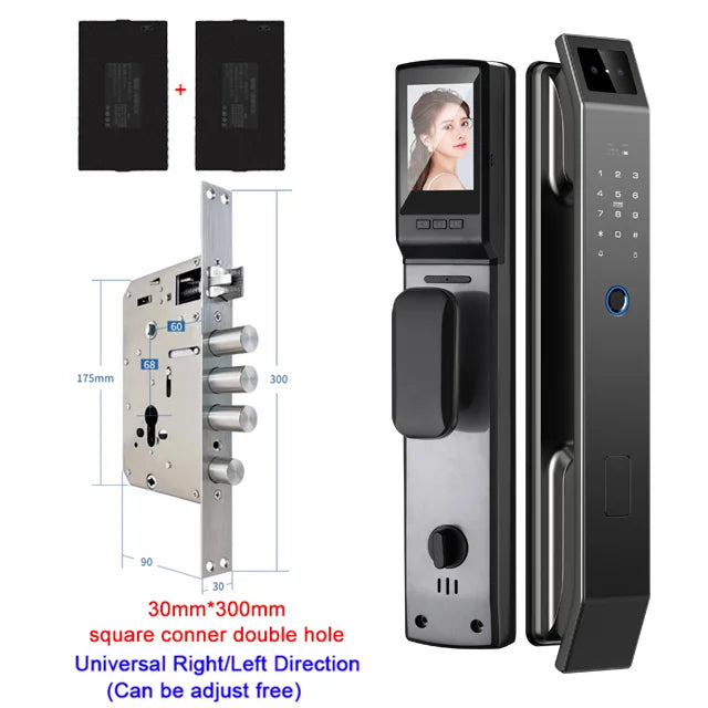 Face Recognition Digital Door Lock With Camera, Fingerprint Recognition