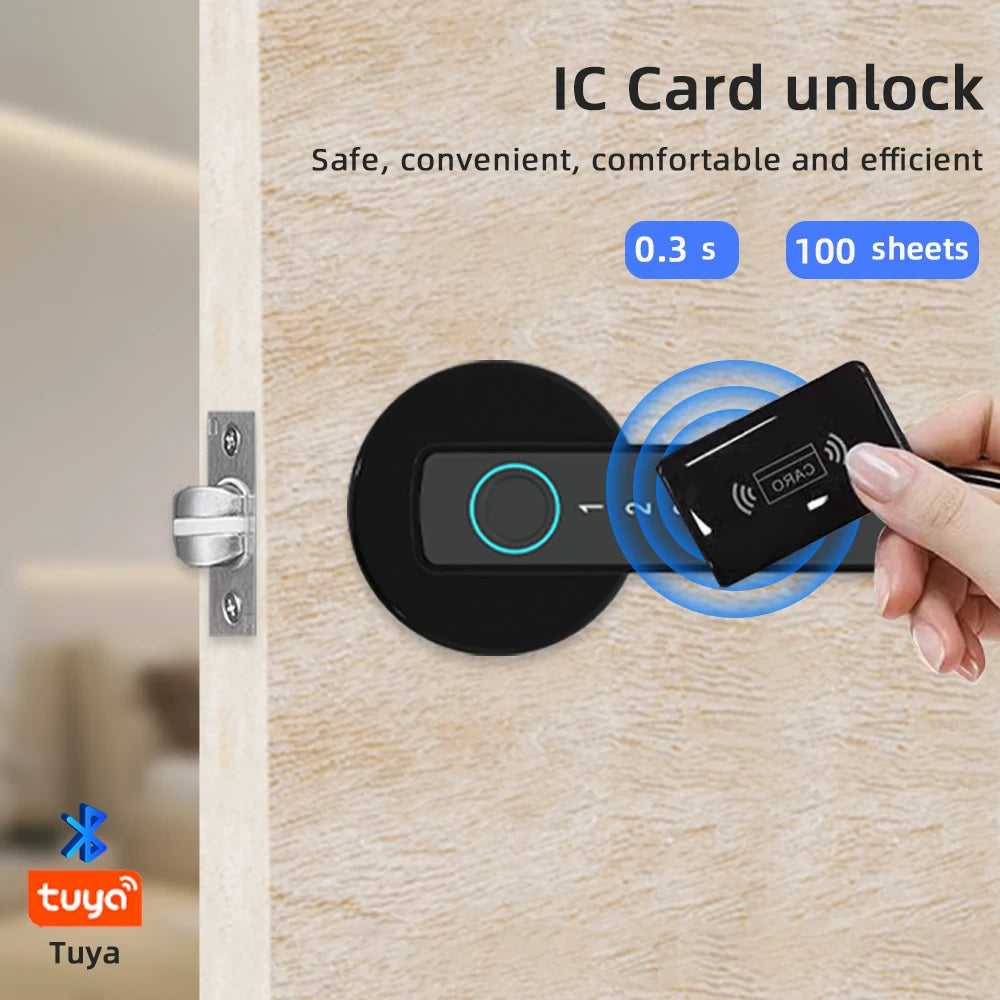 Smart Fingerprint Electronic Door Lock with Password/Key/Key Card(s)