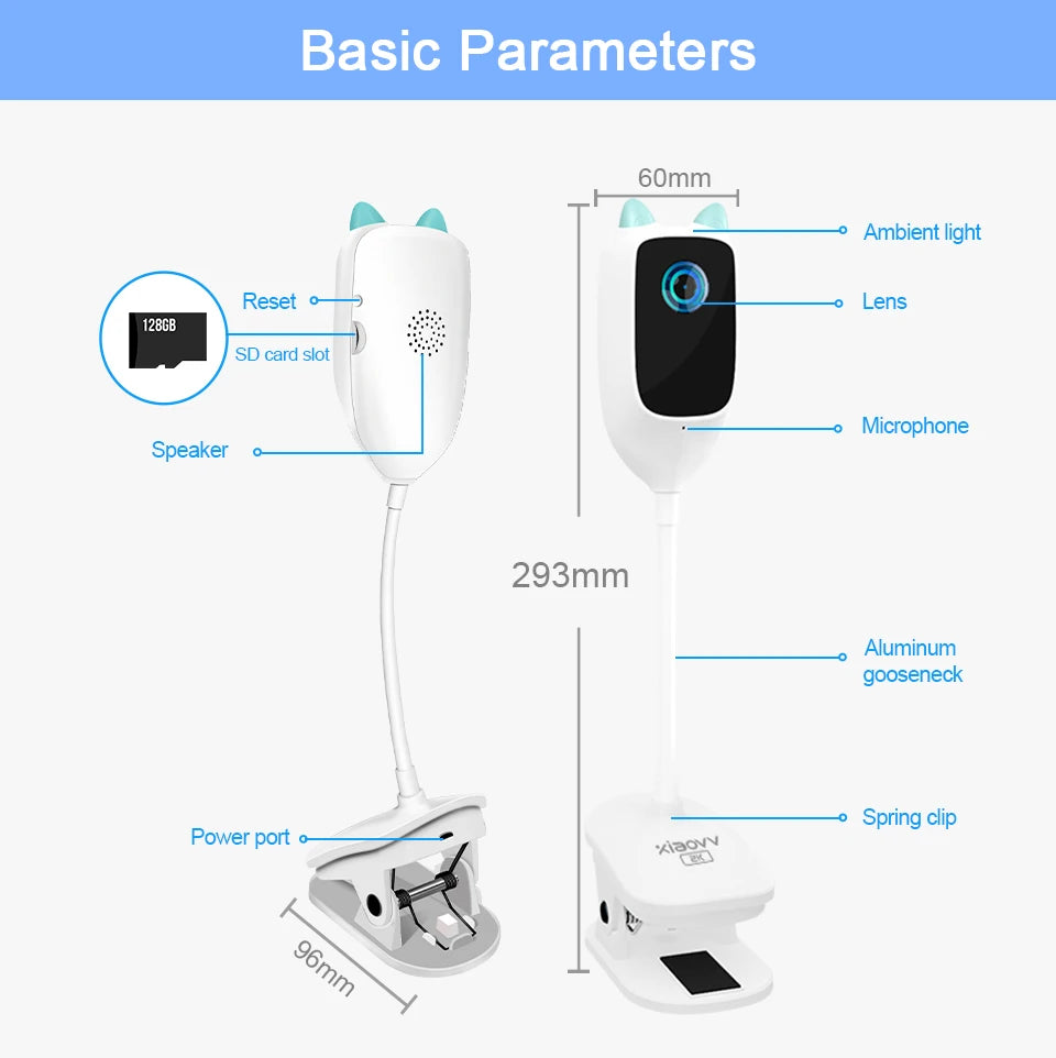 2K Smart Home Camera for Pets/Babies