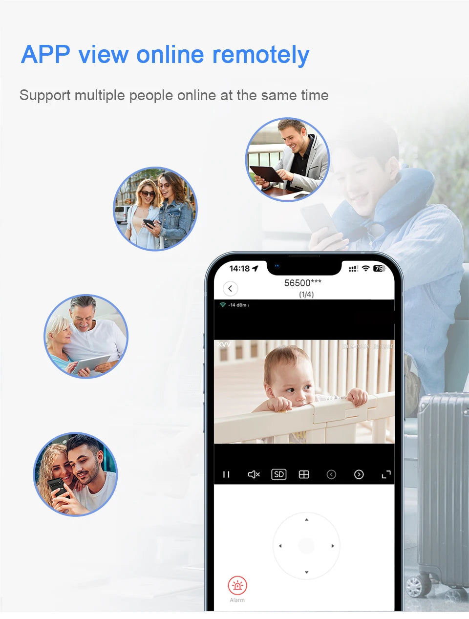 2K Smart Home Camera for Pets/Babies