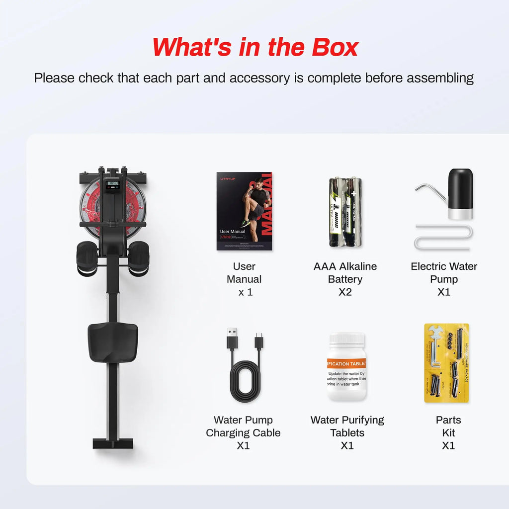 Compact Home Gym Rower with 16-Level Magnetic Resistance