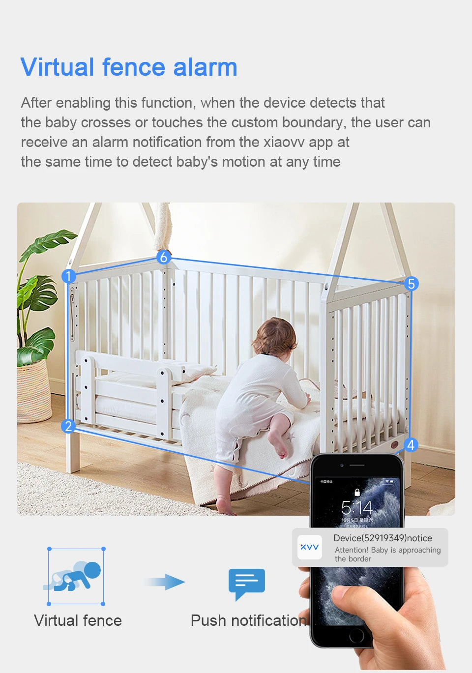 2K Smart Home Camera for Pets/Babies