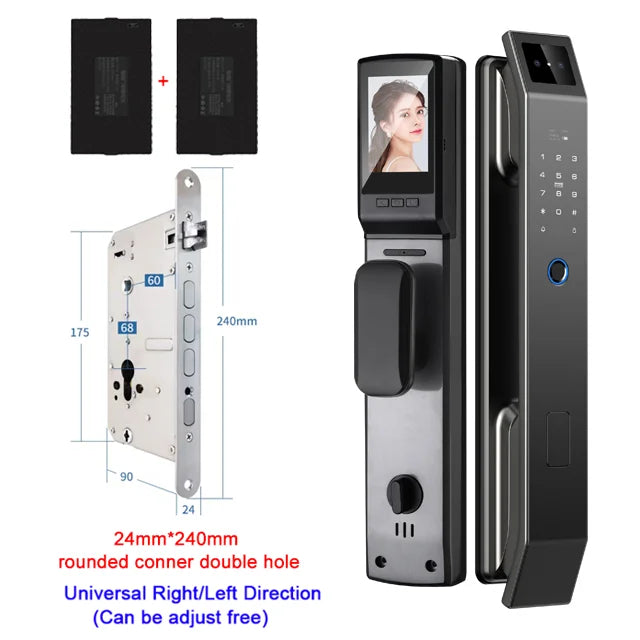 Face Recognition Digital Door Lock With Camera, Fingerprint Recognition
