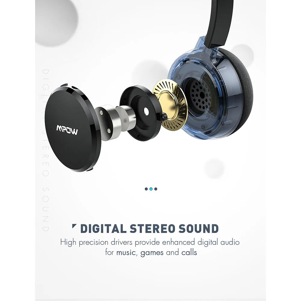 Wired USB/3.5mm Headset for PC & Call Center - Noise Reduction Mic