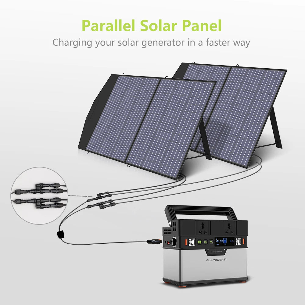 Foldable Waterproof Solar Panel (60W-400W) for RV, Camping & Home