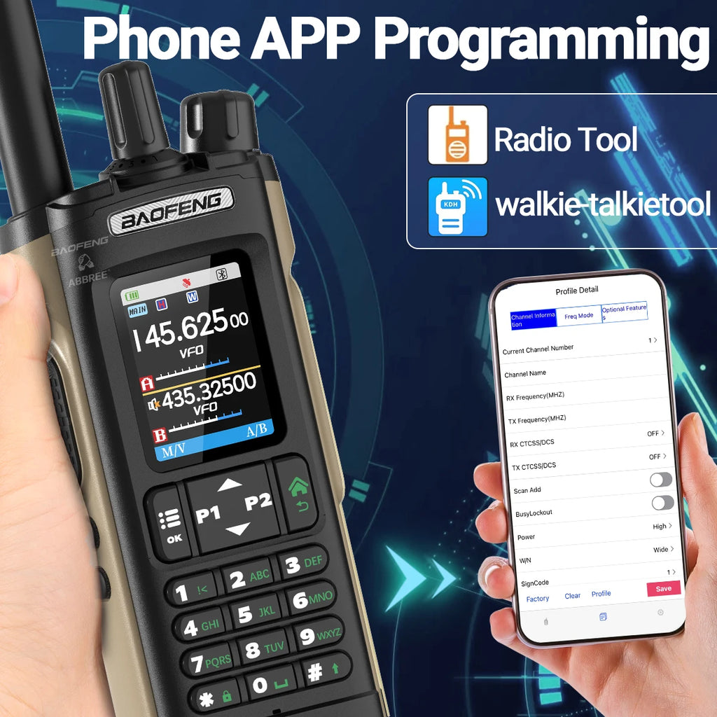 Powerful 10W Ham Radio with GPS, Bluetooth & 2.0" Screen