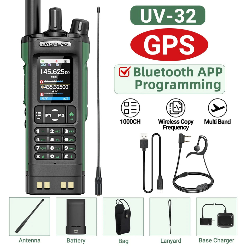 Powerful 10W Ham Radio with GPS, Bluetooth & 2.0" Screen