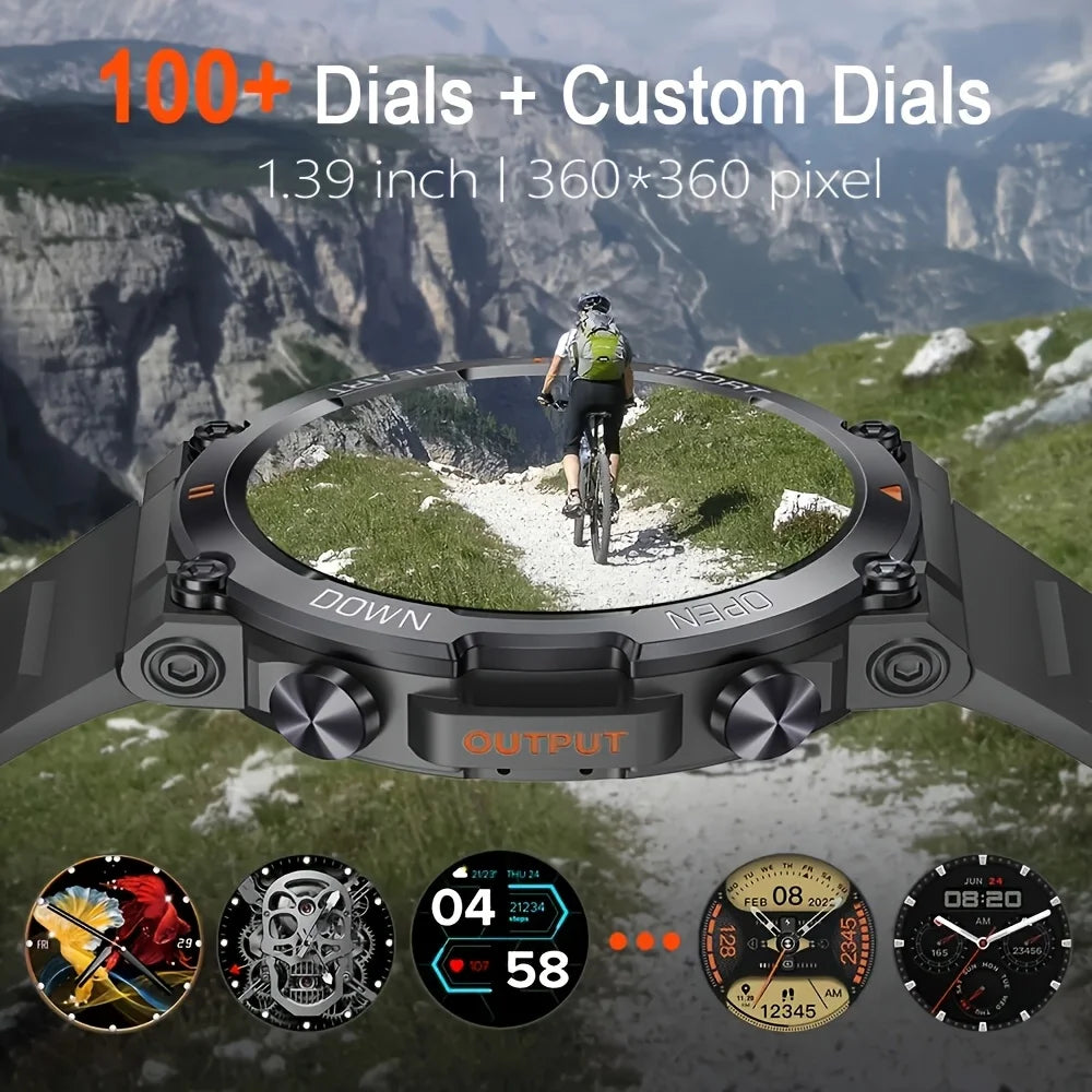 SENBONO Rugged Military Smart Watch for Men 100+Sports Watches BT Call Waterproof Original Big Battery Heart Rate Smartwatch men