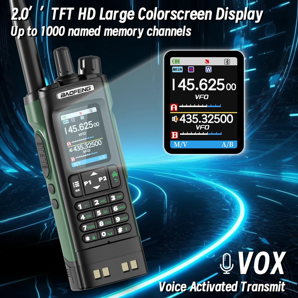 Powerful 10W Ham Radio with GPS, Bluetooth & 2.0" Screen
