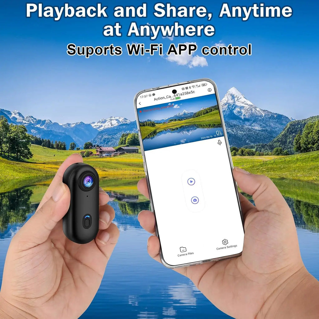 40M Waterproof 4K POV Action/Body Camera with 128GB Storage