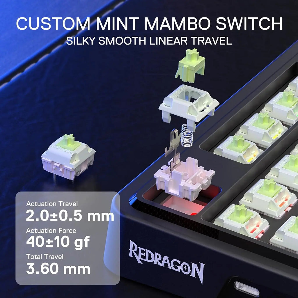 Wireless Gaming Keyboard with Mechanical Hot-Swap Socket Keys