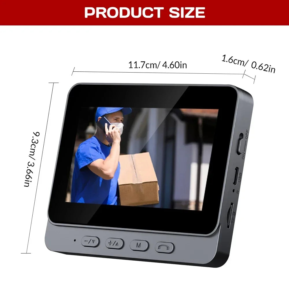 Smart Video Doorbell with 4.3" IPS Screen