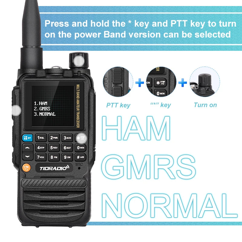 Long-Range Walkie Talkie for HAM & Air Bands with Easy App Programming