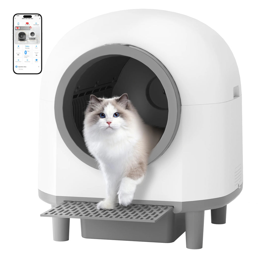Smart Self-Cleaning Litter Box with App Control and Waste Bag System (for Cats 3-17 lbs)