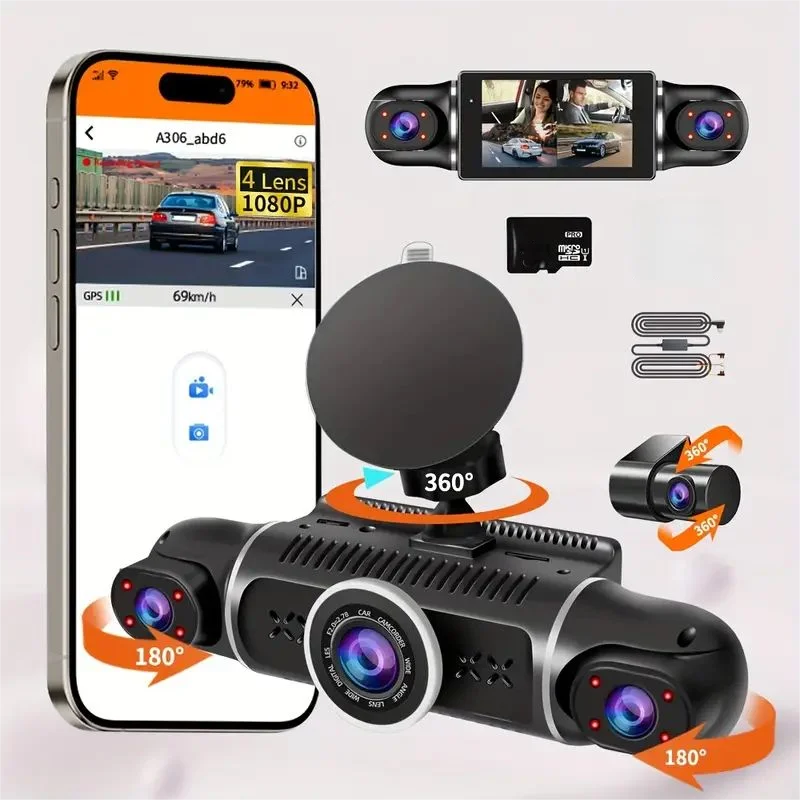 4-Channel Dash Cam with 24/7 Parking Surveillance