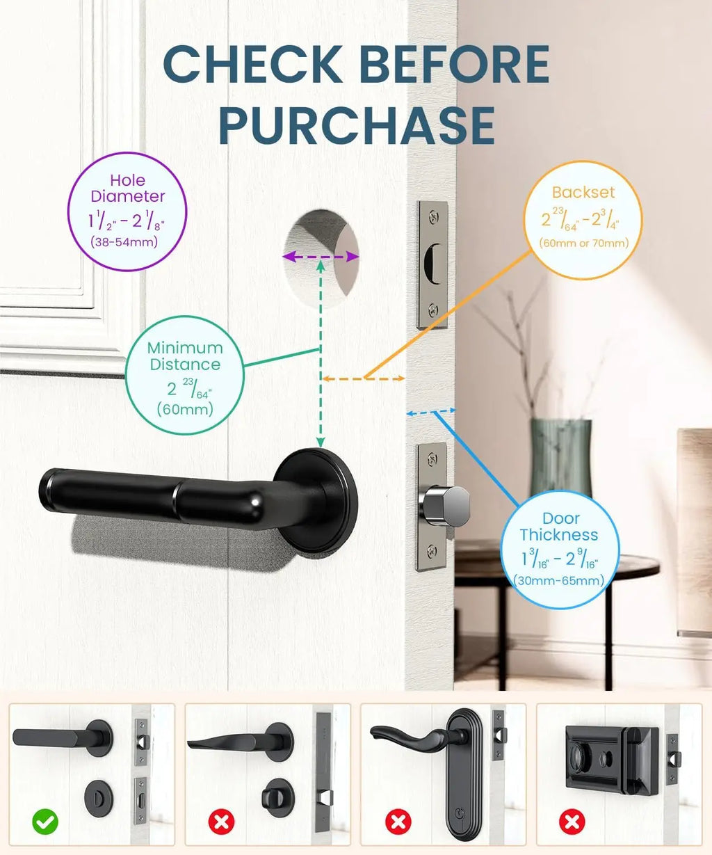 Fingerprint Smart Door Lock With Electronic Keypad - Biometric