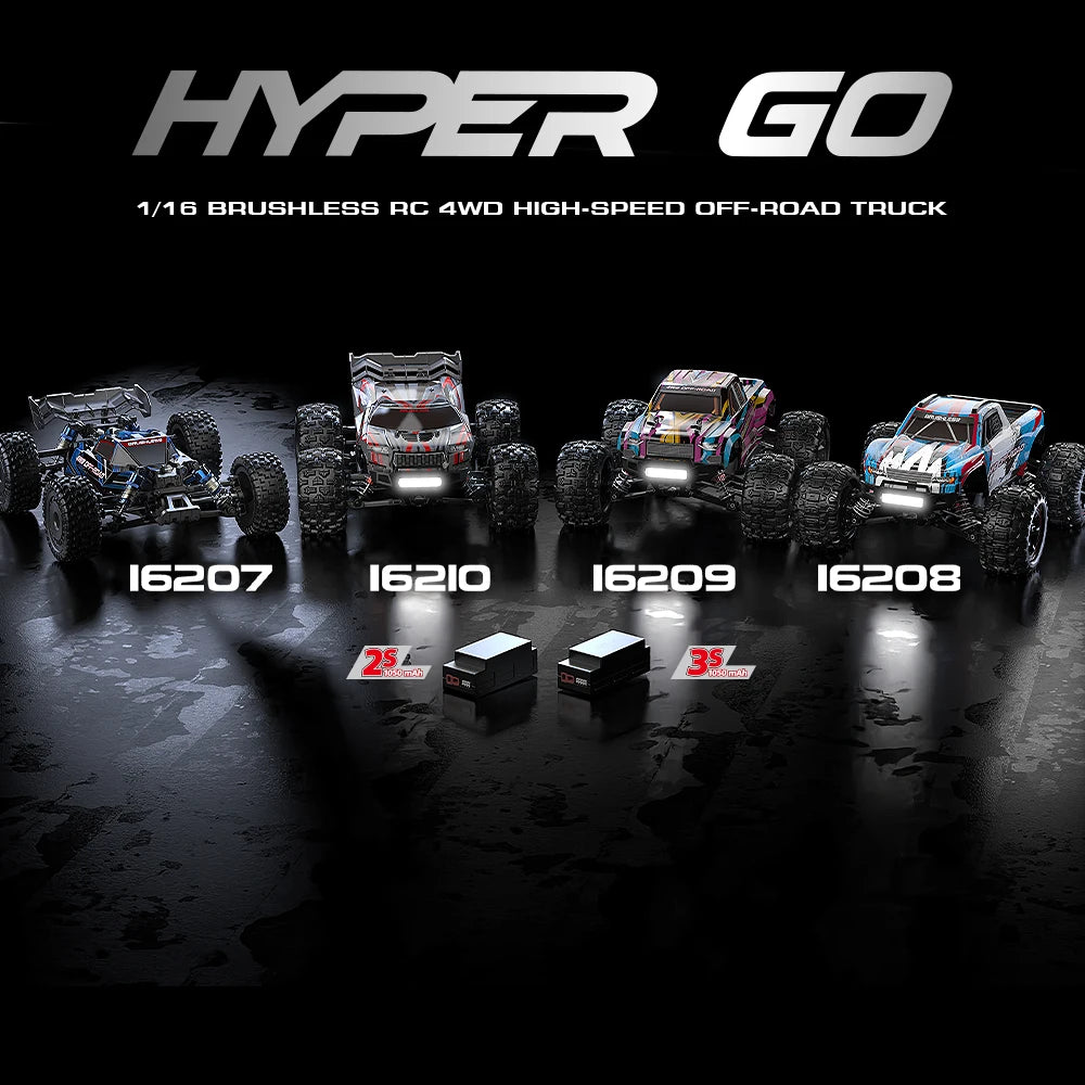 HYPER GO 1/16 Scale RC Racing Truck (70KM/h, 4WD Brushless)