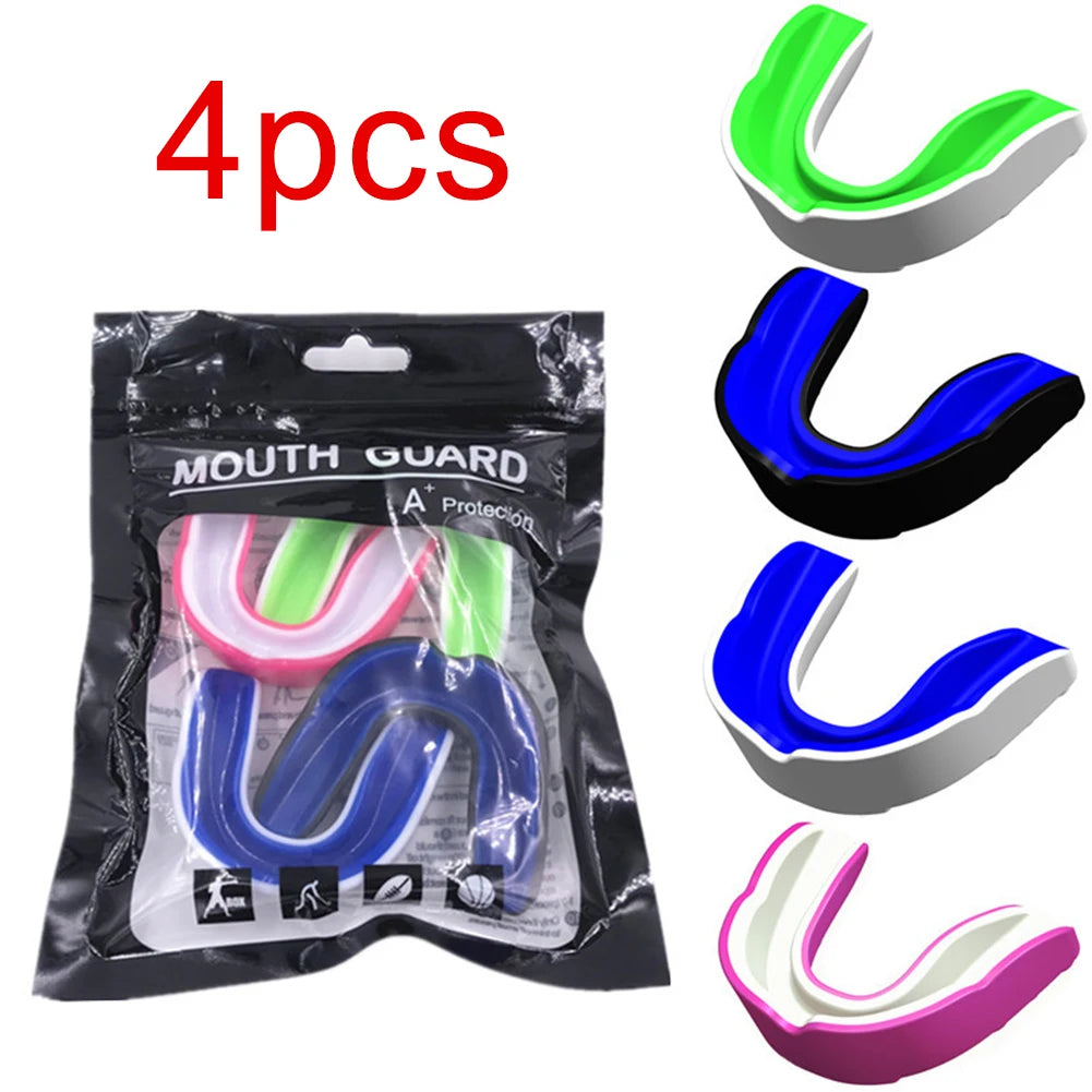 4-Pack Sports Mouthguards for Taekwondo, Boxing & Football