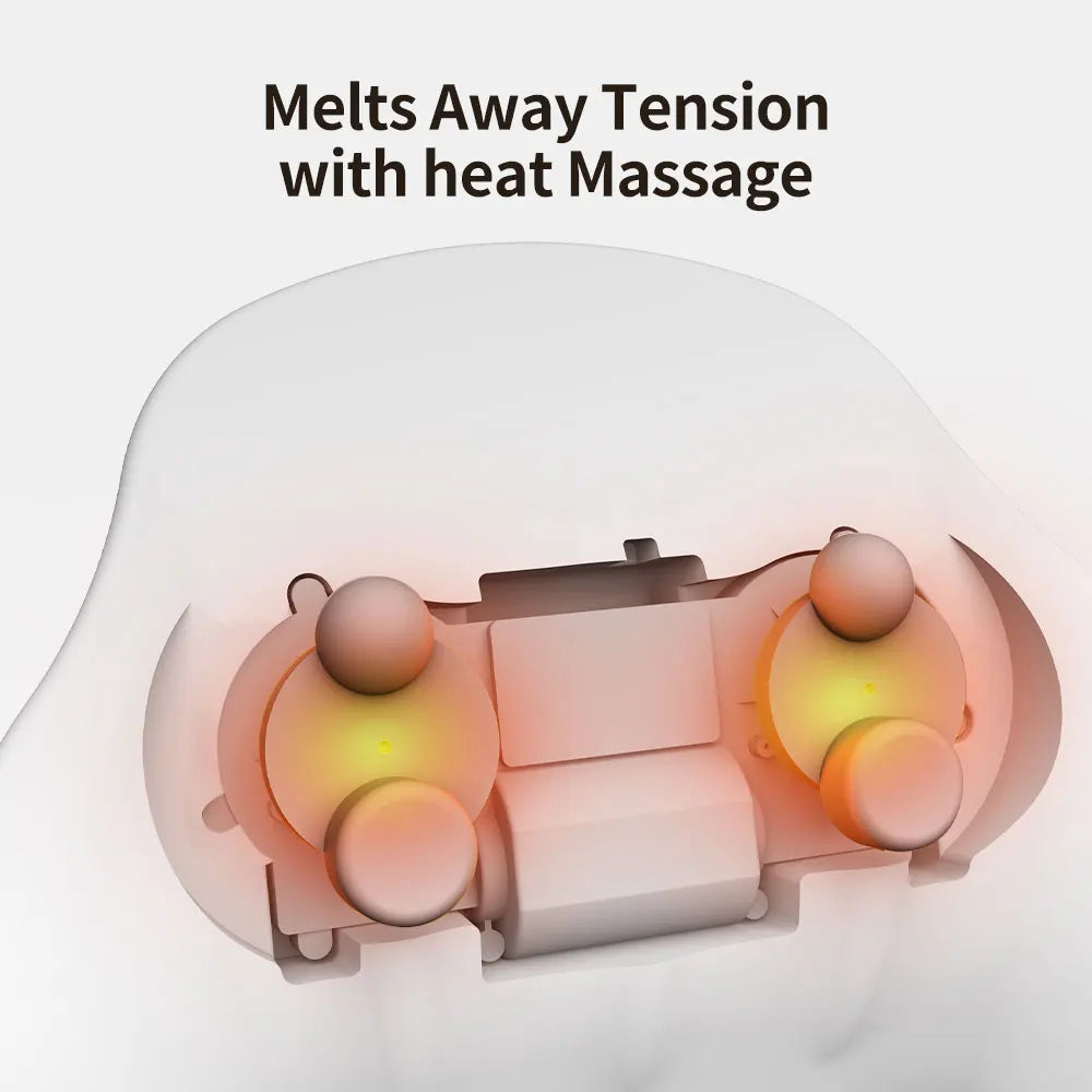 Heated Kneading Massage Pillow with Multi-Level Control for Full Body Pain Relief