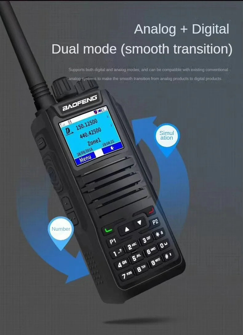 GPS Dual-Band Walkie Talkie (Analog & Digital)