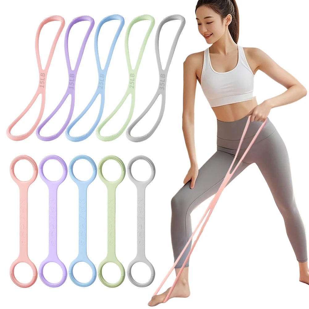 8-Shaped Resistant Pull Ropes for Home Fitness