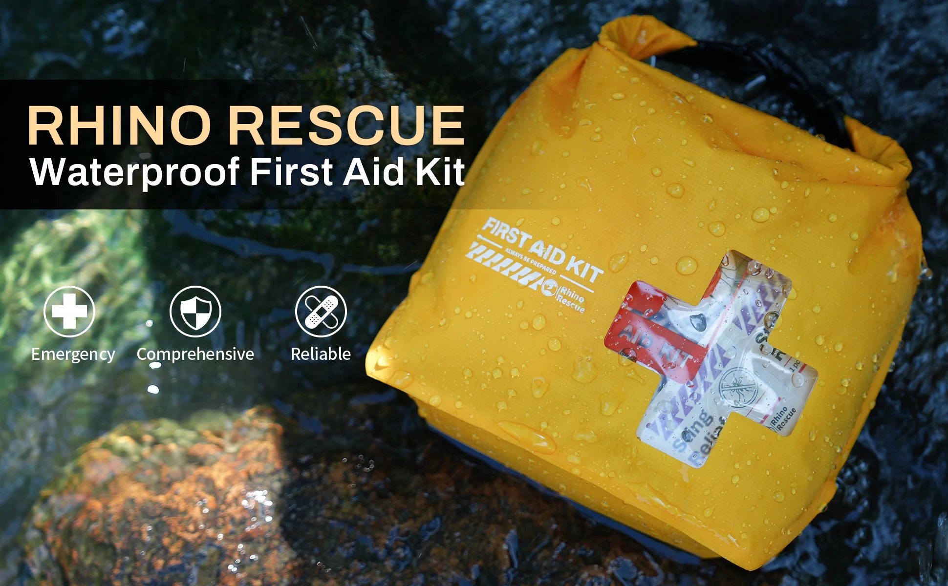 Waterproof First Aid Kit: Emergency Survival Supplies in a Dry Bag for Kayaking, Boating & Outdoor Adventures