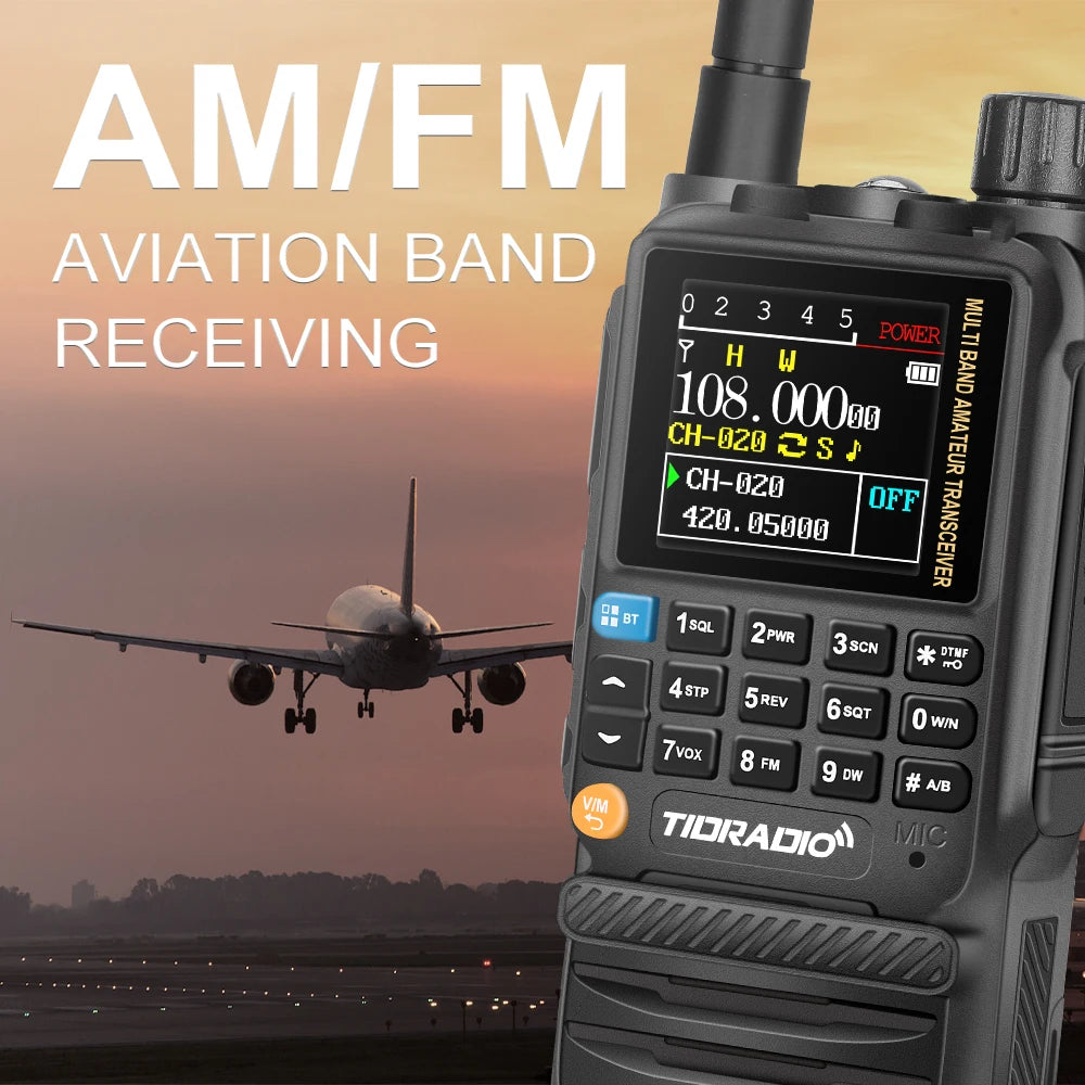 Long-Range Walkie Talkie for HAM & Air Bands with Easy App Programming