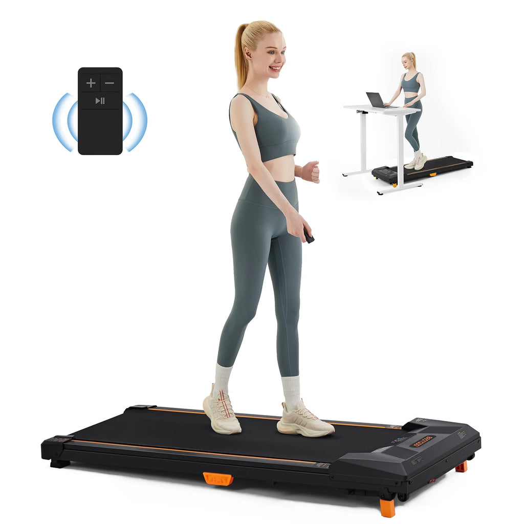 Under Desk Treadmill - 330lb Capacity, 2.5HP Portable Walking Pad for Home