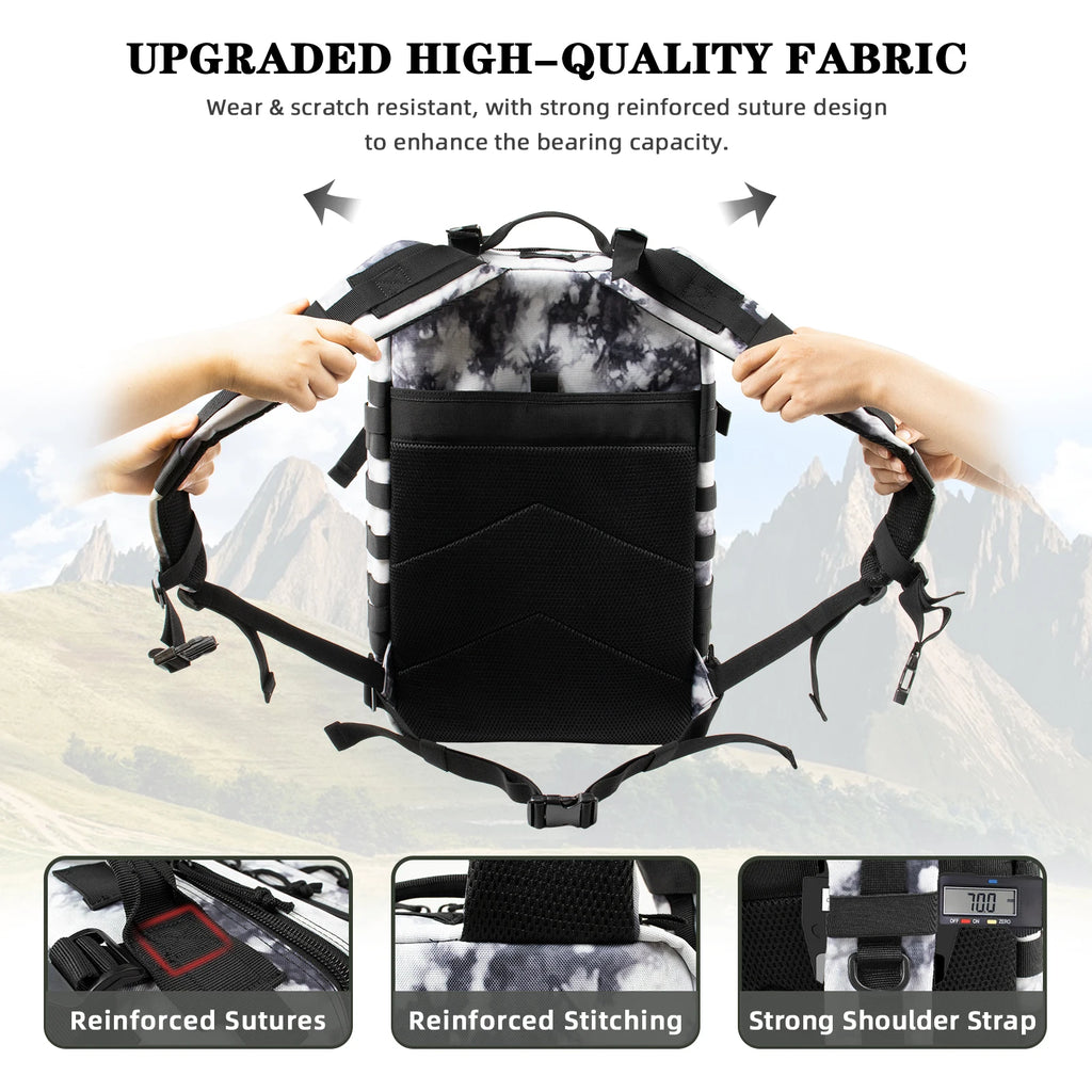 Multi-functional 25L/45L Tactical Backpack: Waterproof & Durable