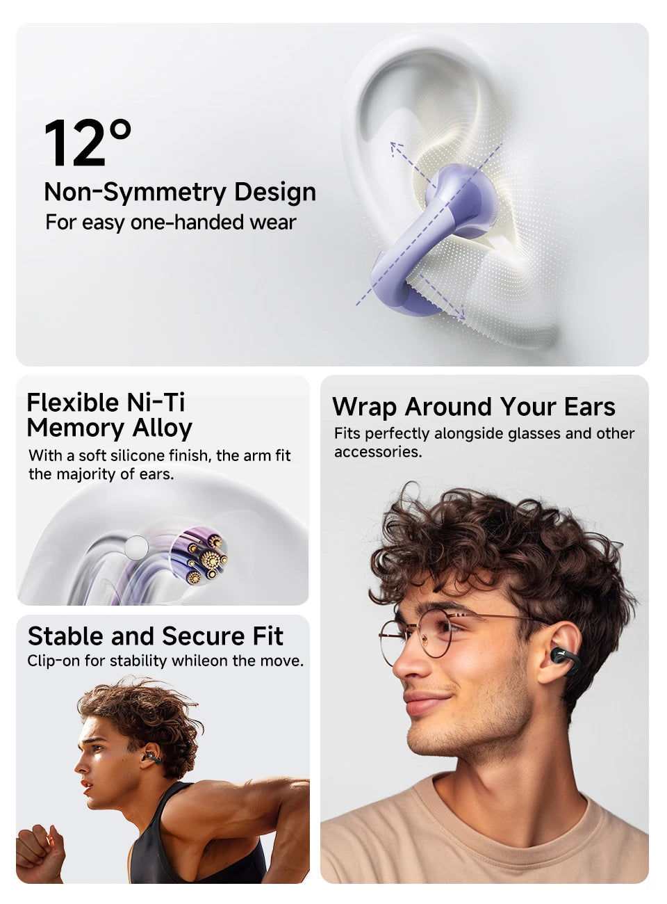 Wireless Ear Clip Earphones: Sport, Open-Ear & Dual-Connect