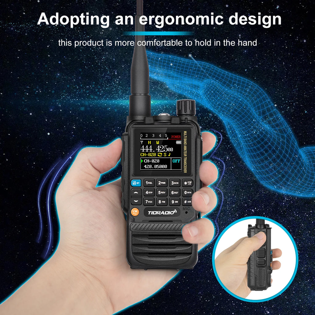 Long-Range Walkie Talkie for HAM & Air Bands with Easy App Programming