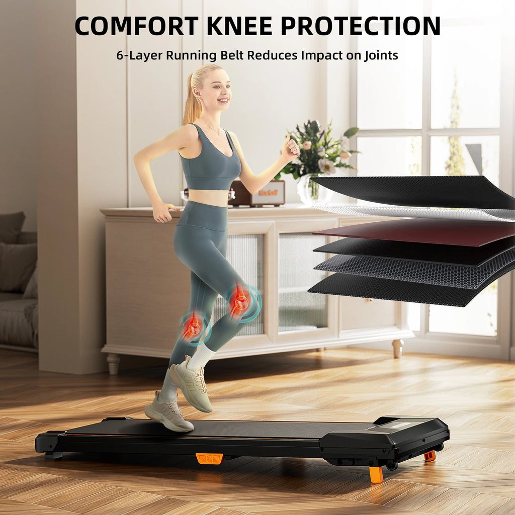 Under Desk Treadmill - 330lb Capacity, 2.5HP Portable Walking Pad for Home
