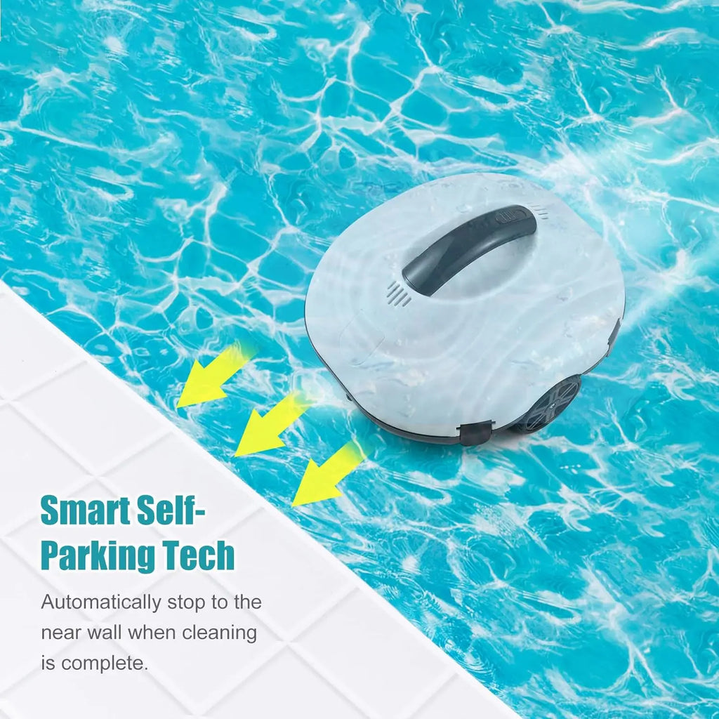 Auto-Parking Robotic Cordless Pool Vacuum (120 Mins Runtime, Fast Charge)