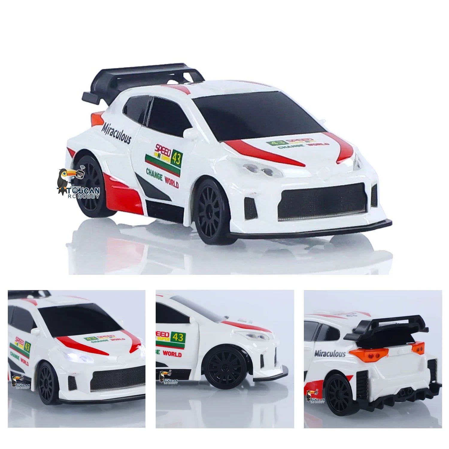 High-Speed 4WD RC Drifting Car (1:43 Scale)
