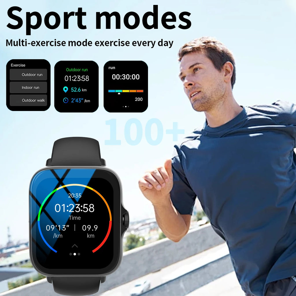 Unisex Smartwatch: Multi-Sport, Smart Notifications & Custom Faces