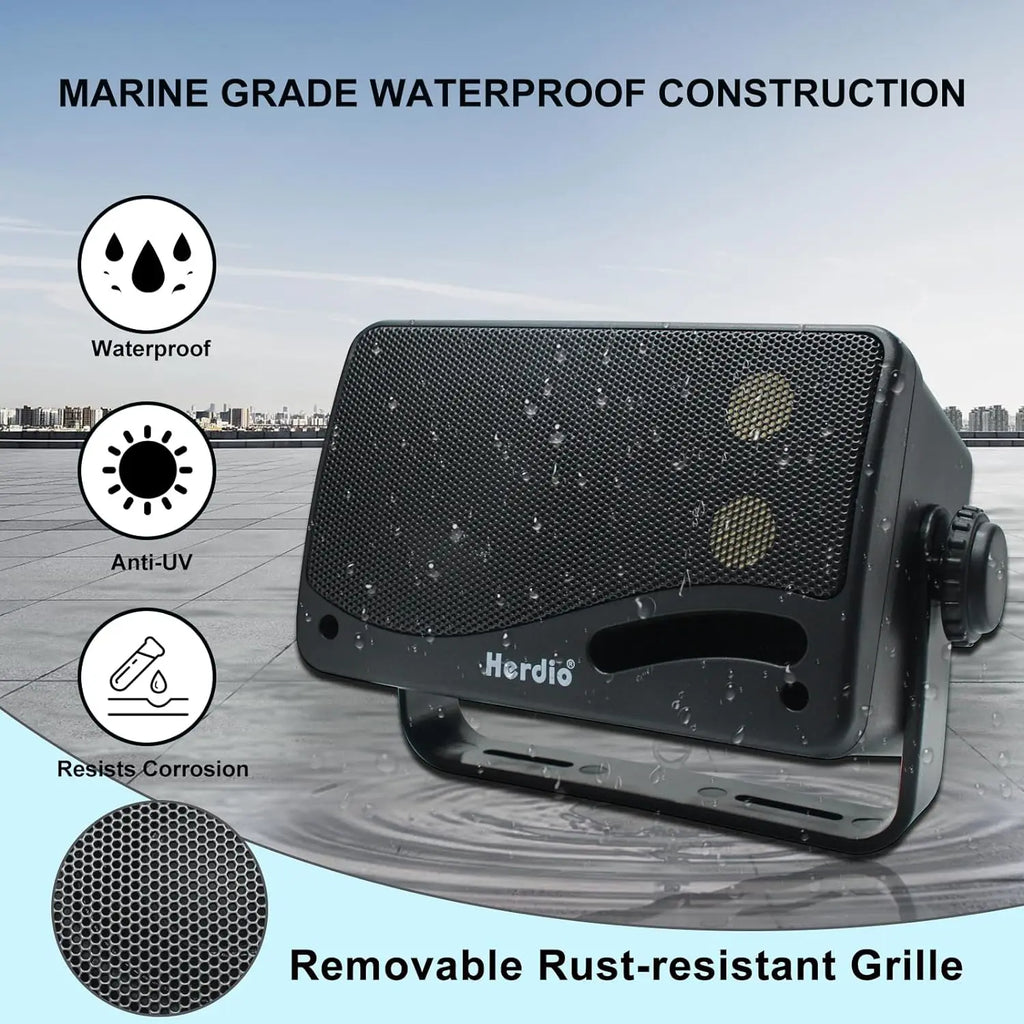 Premium 3.5" Wired Outdoor Speakers - 200W, Waterproof, and Wall-Mountable