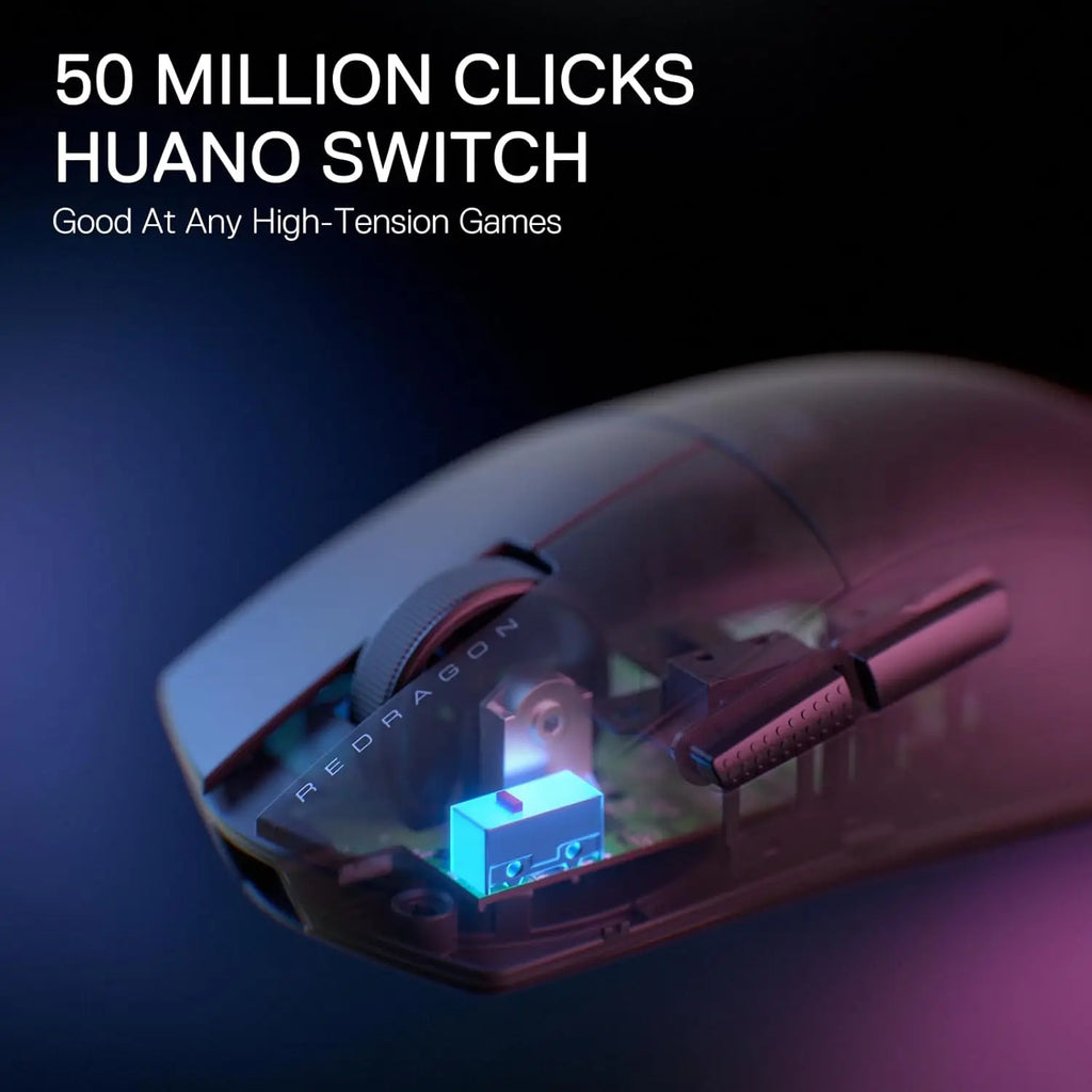 Lightweight Wireless Gaming Mouse with Ergonomic Natural Grip Build