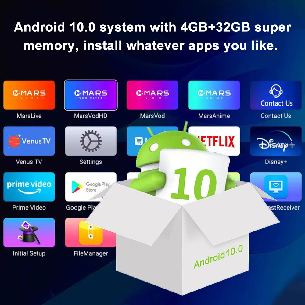 Pro Android 10 TV Box: 4GB RAM, 32GB Storage, 6K HDR