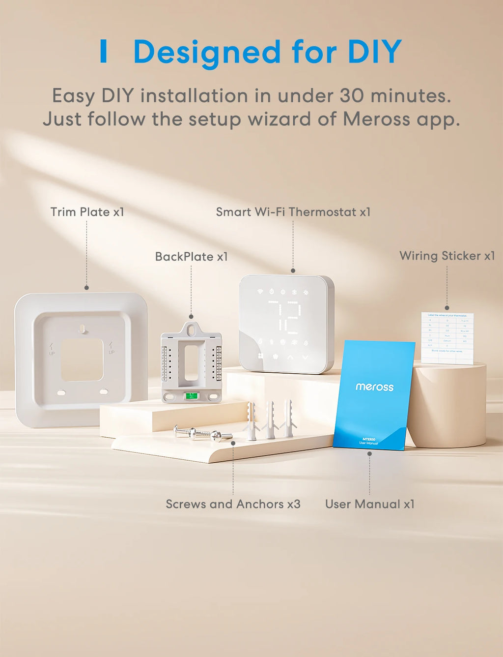 Universal Smart Wi-Fi Thermostat: Alexa & HomeKit Compatible