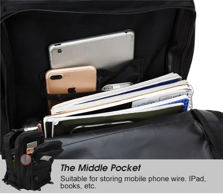 Multi-functional 25L/45L Tactical Backpack: Waterproof & Durable