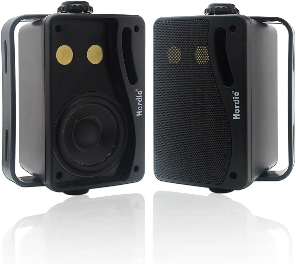 Premium 3.5" Wired Outdoor Speakers - 200W, Waterproof, and Wall-Mountable