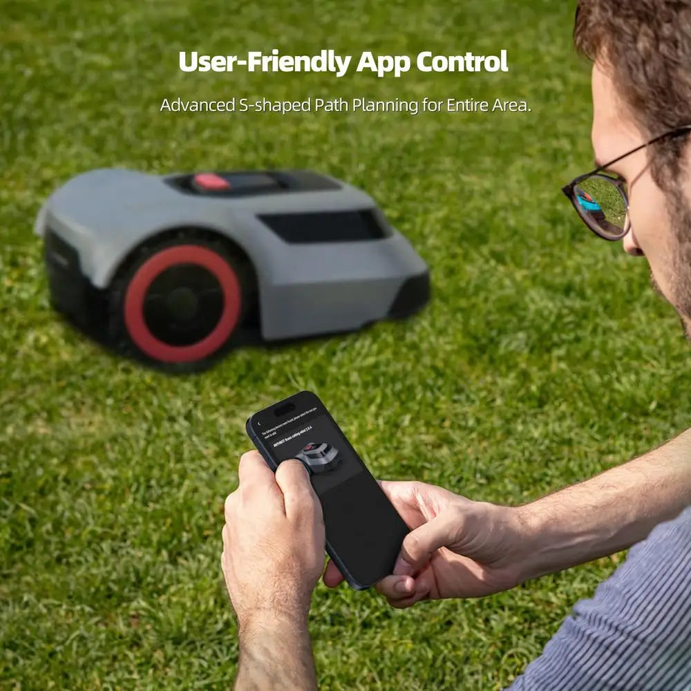Auto-Charging Robotic Mower: Smart Navigation & Collision-Free with Rain Detection
