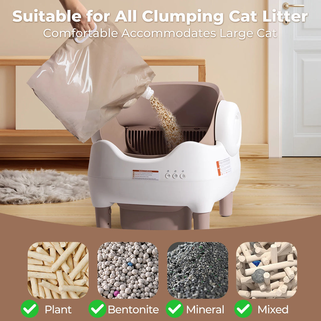 Multi-Cat Smart Litter Box: Self-Cleaning & Odor Control