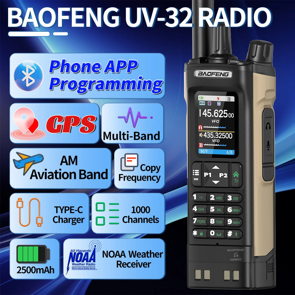 Powerful 10W Ham Radio with GPS, Bluetooth & 2.0" Screen