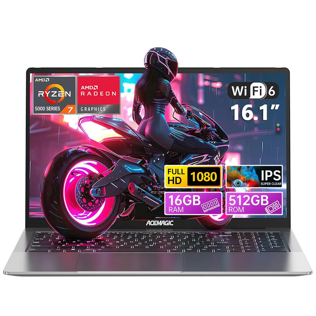 Gaming Laptop: 16.1" FHD IPS, Ryzen 7, 16GB RAM, 512GB SSD, and Windows