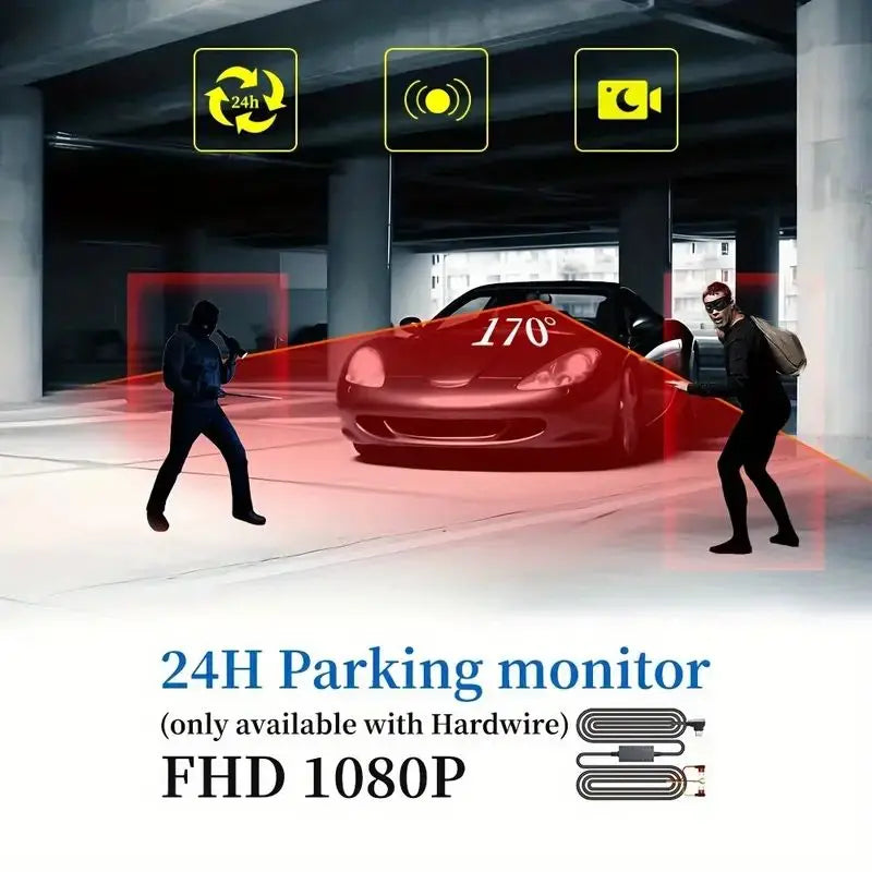 4-Channel Dash Cam with 24/7 Parking Surveillance